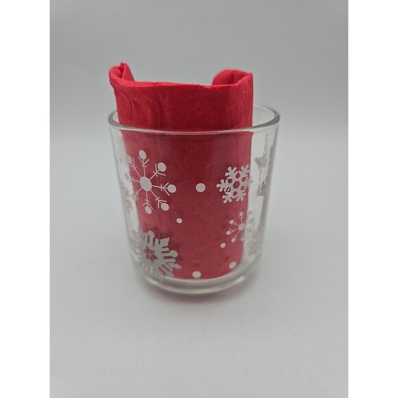 Vinage Luminarc Clear Glass Snowflakes Coffee Mug - Picture 4 of 9